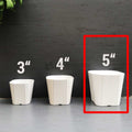 (1pc) White Corrugated pots for Cactus &amp; Succulents - 5 inches
