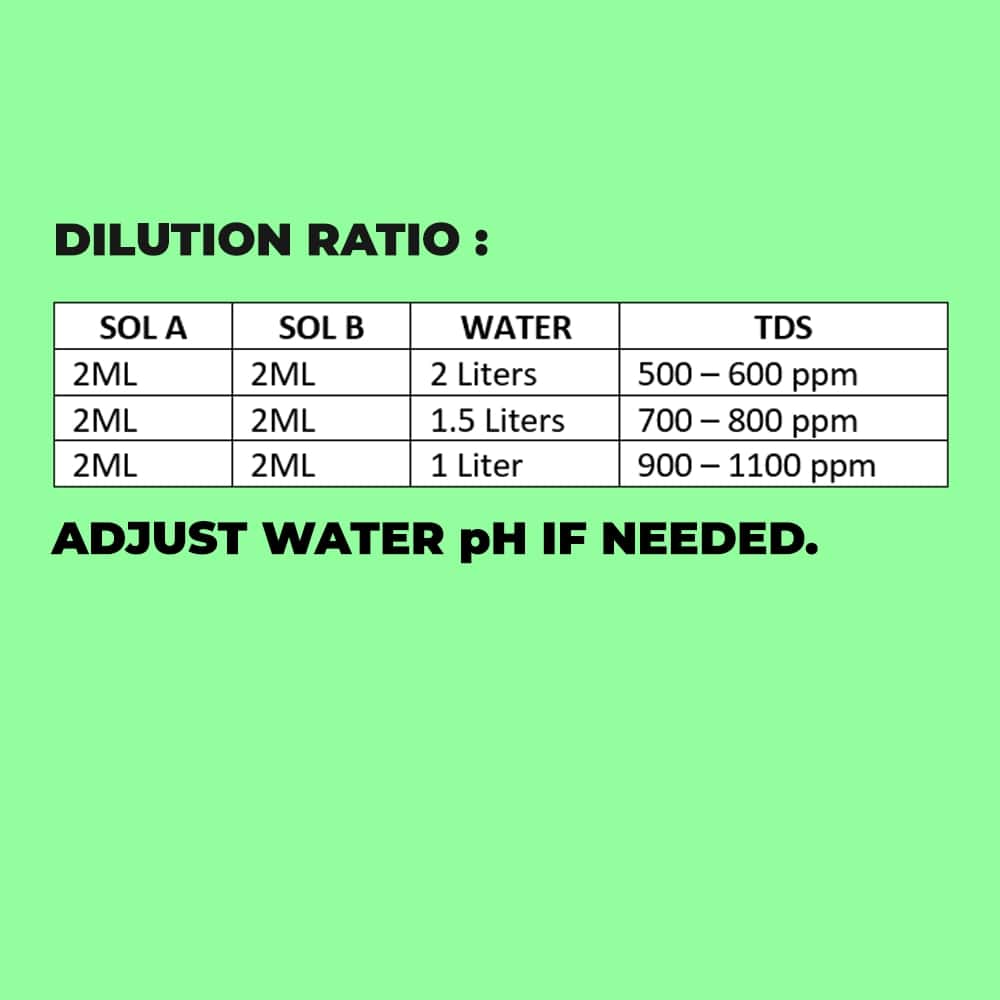 Green Leafy Nutsol / Nutrients Solution for Hydroponics &amp; Potted Plants - NutriHydro