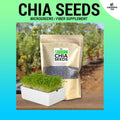 100% Non-GMO Organic Microgreens / Chia Seeds - For Microgreens / Fiber Supplement - Low Carb