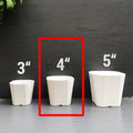 (1pc) White Corrugated pots for Cactus &amp; Succulents - 4 inches