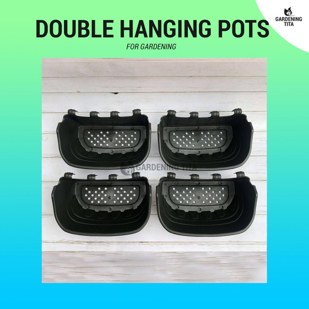 (1pc) Double Hanging Pots - For Gardening