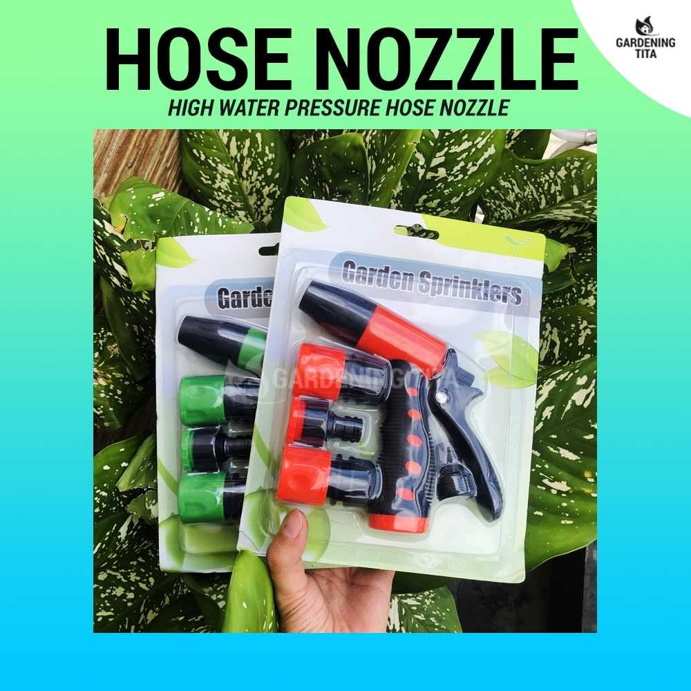 Hose Spray Gun High Pressure, Hose Nozzle Spray with Connectors - For Gardening / Cleaning