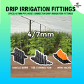 (5pcs) 4/7mm PVC Hose Connector Drip Irrigation Fittings Mini Valve / Single Barbed / Tee Connector