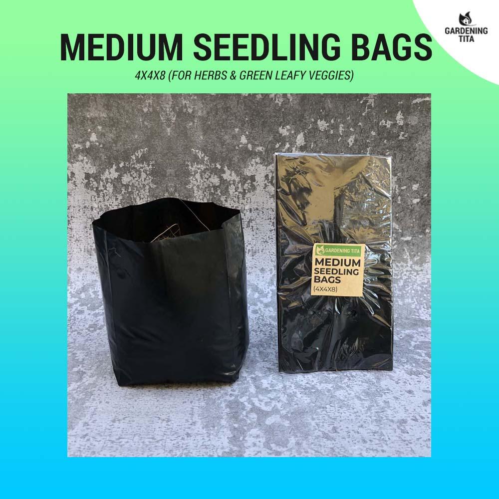 Seedling Bags Medium - for herbs / leafy veggies (4X4X8) - 20 pcs