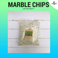 (1 KG) High Quality White Marble Chips / Decorative Stones - For Gardening / Landscaping